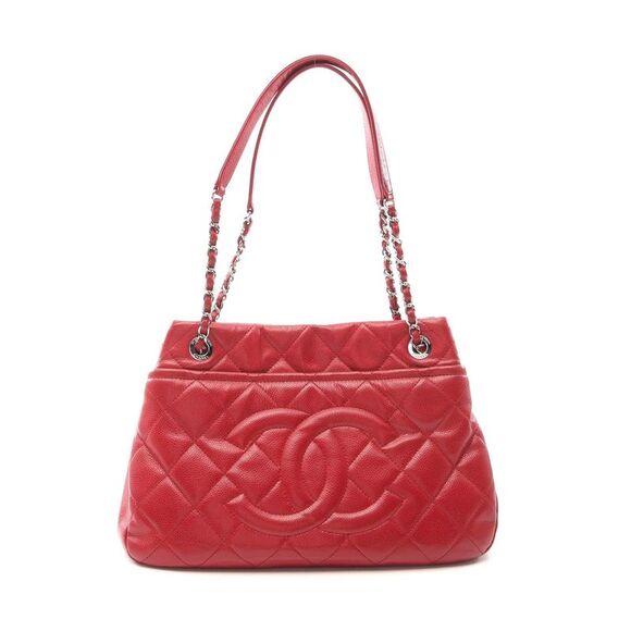 Chanel Matelasse Tote Bag Red Leather - Picture 1 of 6